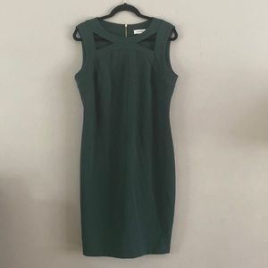 Calvin Klein Hunter green sheath dress size 12